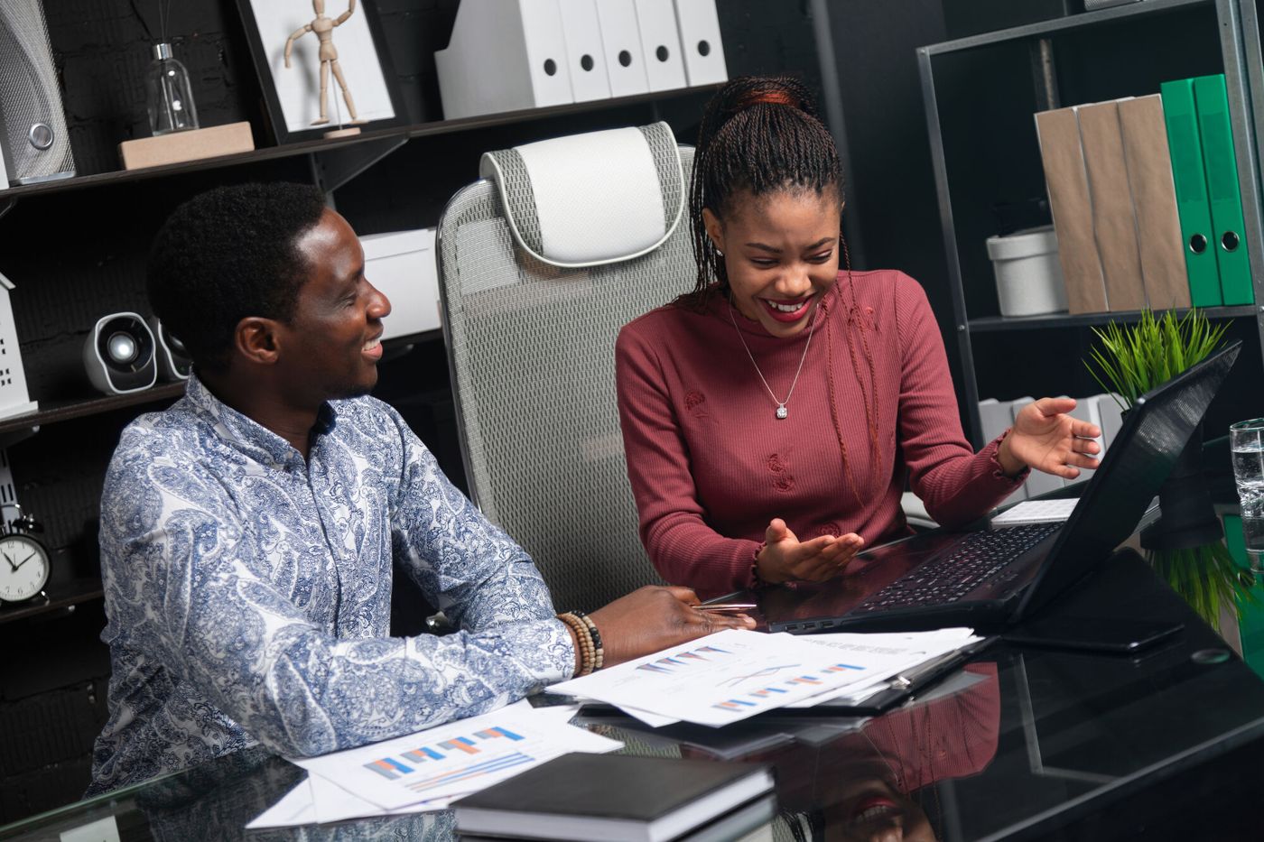 Auditors reviewing financial statements